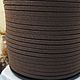 1 m suede cord (isc.) 3 mm brown (4019), Cords, Voronezh,  Фото №1