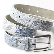 Аксессуары handmade. Livemaster - original item A bright belt with Delicate embossing, width 2.9 cm. Handmade.