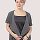 Grey short cotton cardigan with belt. Cardigans. Yana Levashova Fashion. Online shopping on My Livemaster.  Фото №2