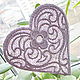 Embroidery applique patch heart FSL, Lace, Moscow,  Фото №1