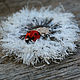 Order Textile Brooch Dandelion and Ladybug. Heat hands (TeplOlino). Livemaster. . Brooches Фото №3