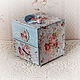 Mini chest of drawers shabby chic 'Pink dawn'. Mini Dressers. painting and decoupage from Marina (sovaj). My Livemaster. Фото №6