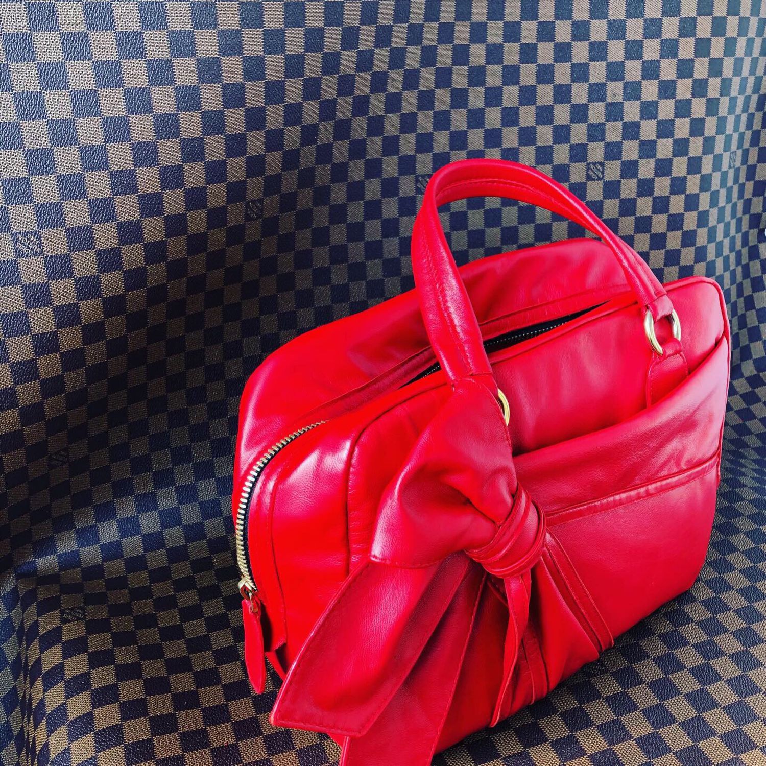 Сумка красная с бантом в интернет-магазине Ярмарка Мастеров по цене ...