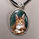 Pendant 'Serious kitten'. Maine Coon. Painting, silver. Pendant. greka. Online shopping on My Livemaster.  Фото №2
