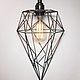 Loft lamp made of steel rods, Ceiling and pendant lights, Magnitogorsk,  Фото №1