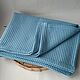 Order Bath towel made of waffle fabric 'Blue smooth'. Mochalka.. Livemaster. . Towels Фото №3