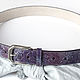Order Lilac Leather Belt. Two Starlings. Livemaster. . Straps Фото №3