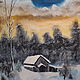 Winter landscape. Oil on canvas, on stretcher. Pictures. maksim-hzp. Online shopping on My Livemaster.  Фото №2