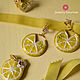 Серьги-кольца "Лимончики". Серьги-кольца. Jewelry-gourmet. Ярмарка Мастеров.  Фото №7