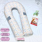 Подушка для беременных для сна "СОВЯТА НА ГОРОХЕ"