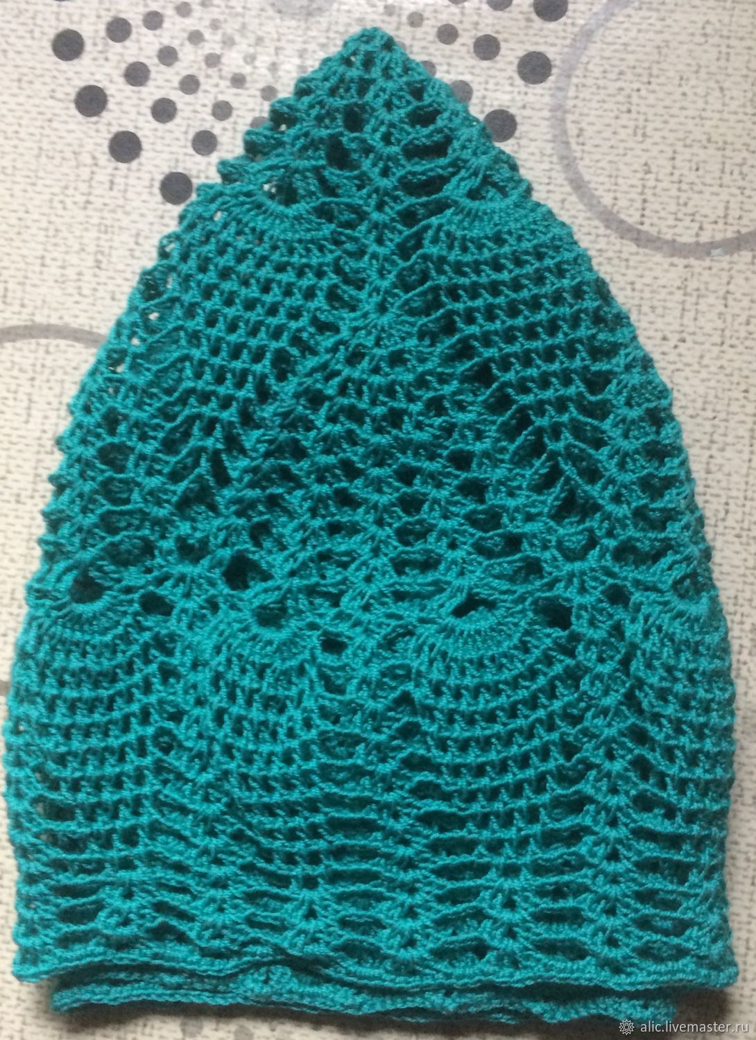 Берет бирюзовый хлопковый купить в интернет-магазине Ярмарка Мастеров ...