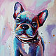 Oil painting on canvas 'Big-eared pet' 40/40 cm, Pictures, Sochi,  Фото №1