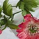 red poppy. Flowers of Japanese silk. Interior flower vase. Buy flower poppy. Textile flowers. To purchase a gift for the woman. silk flowers. Shop Flower Flirting. fair masters
