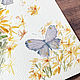 'Flashes of the sun' watercolor painting (butterflies, yellow). Pictures. Nadezda Perova. My Livemaster. Фото №4