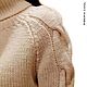 Women's ivory sweater with braids, Merino wool, white. Sweaters. SIBERIA COOL (knitting & painting) (Siberia-Cool). My Livemaster. Фото №4