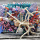 Wide bracelet Coral reef, Bead bracelet, Copenhagen,  Фото №1