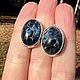 Серьги с Питерситом серебро 925. Серьги классические. Jeweller -Danil. Ярмарка Мастеров.  Фото №5