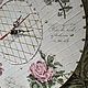 Деревянные часы и салфетница" Розы с золотом". Часы классические. Декоративные штучки. Ярмарка Мастеров.  Фото №5