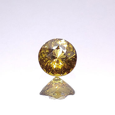 Материалы для творчества ручной работы. Ярмарка Мастеров - ручная работа 1.28 ct. Гранат Гроссуляр круг. Мали + гемм. заключение. Handmade.