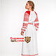 Dress Slavic White dew with red. Dresses. Slavyanskie uzory. My Livemaster. Фото №4