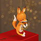 Елочная игрушка лисенок  из коллекции Маленький принц. Елочные игрушки. MK._.SHOP АВТОРСКИЕ ИГРУШКИ. Интернет-магазин Ярмарка Мастеров.  Фото №2