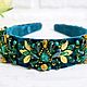Emerald headband with Dolce Dolce stones, Headband, Moscow,  Фото №1