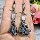 Серьги с агатом. Срез агата с друзой. Серьги классические. Elena Moonlight Jewelry. Ярмарка Мастеров.  Фото №4