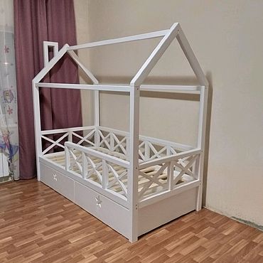 Детская кровать домиком N14.2 в интернет-магазине Ярмарка Мастеров по ...