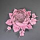 Order Dance of Roses Light Pink Flower Brooch made of genuine leather. ms. Decorator. Livemaster. . Brooches Фото №3