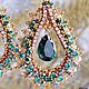 Серьги "Кесем Emerald". Серьги классические. Afalina - Александра Громова. Ярмарка Мастеров.  Фото №5