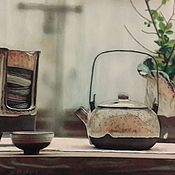 Картины и панно handmade. Livemaster - original item Picture: Tea set.. Handmade.