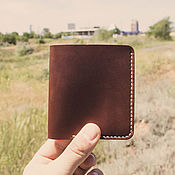 Сумки и аксессуары handmade. Livemaster - original item Copy of Bifold dark brown leather wallet. Handmade.