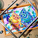 Stained glass painting with owls. Pictures. sidnsk (buldozerart). Online shopping on My Livemaster.  Фото №2