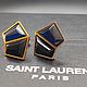 Винтаж: Yves Saint Laurent геометрия клипсы, Серьги винтажные, Санкт-Петербург,  Фото №1