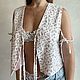 Жилет двухсторонний  на завязках из муслина в цветочек. Жилеты. Boho. Интернет-магазин Ярмарка Мастеров.  Фото №2