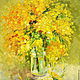 Oil painting on canvas. Mimosa, Pictures, Moscow,  Фото №1