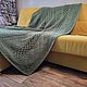 Knitted plaid of large knitting as a gift to a man. Bedspreads. komarovanata. My Livemaster. Фото №4