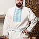 Polar Bear shirt (with blue). People\\\'s shirts. Slavyanskie uzory. Online shopping on My Livemaster.  Фото №2