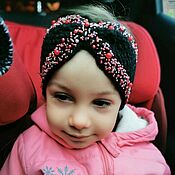 Одежда детская handmade. Livemaster - original item Headband with beads and beads on the head, children`s. Handmade.
