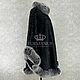 Winter poncho with fur. Ponchos. Olga Lavrenteva. My Livemaster. Фото №4