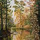 Картина маслом - Осень в лесу, Картины, Москва,  Фото №1