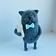 British blue - felted cat, Felted Toy, Ufa,  Фото №1