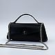 Клатч черный крот кожаная сумка женская. Клатчи. Attention grabbing bags: сумки. Интернет-магазин Ярмарка Мастеров.  Фото №2