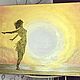 Painting sunny silhouette of a girl at dawn'Meet' 70h50h1,8 cm. Pictures. chuvstvo-pozitiva (chuvstvo-pozitiva). My Livemaster. Фото №4