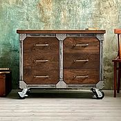 Для дома и интерьера handmade. Livemaster - original item Chest of drawers made of beech slab on wheels in the Loft style 