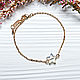 Order Thin chain bracelet with a star of moonstone. Aliento-jewerly (alientojewelry). Livemaster. . Chain bracelet Фото №3