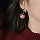 Серьги "Нежные мечты" с гортензией. Серьги классические. MoranaJewelrYкрашения с цветами Санкт-Петербург. Ярмарка Мастеров.  Фото №6