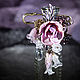 Brooch-pin made of glass flowers lampwork ' Romance', Brooches, Moscow,  Фото №1