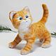 Kitty Ginge little. felted toy made of wool, Felted Toy, Zeya,  Фото №1