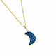 Blue pendant 'Month' of Druse Agate, pendant pendant on a chain. Pendants. Irina Moro. My Livemaster. Фото №4